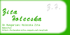 zita holecska business card